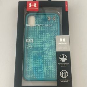 Under Armour UA Verge Hard Case for iPhone X & iPhone Xs Ink Spot Teal/Sky Blue